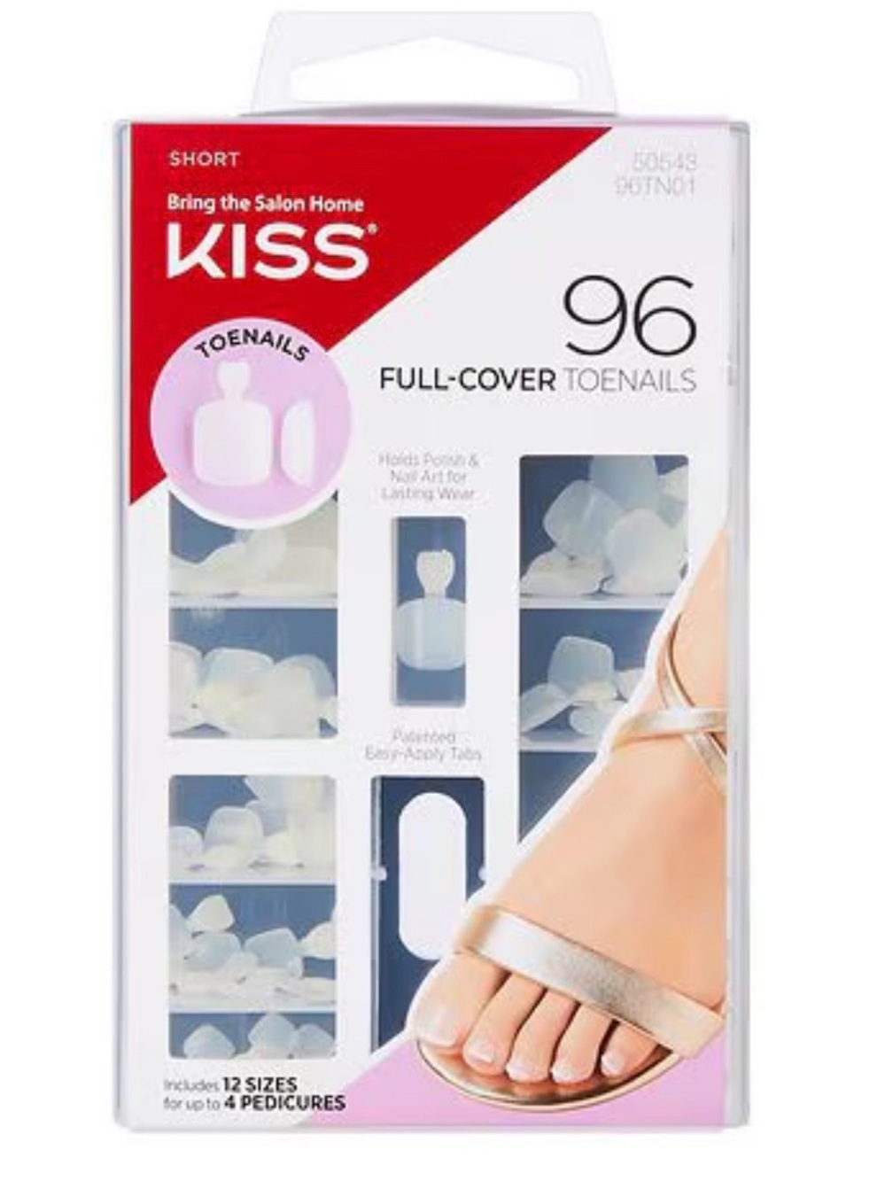 KISS Full-Cover Toenails Pack - Clear/Natural